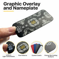 Autocollant de panneau de commande graphique personnalisé, étiquette de panneau avant découpée pour appareils électroniques portables