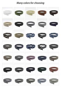 3.5cm 38mm Logo personnalisé hommes noir réglable tressé en cuir extensible bout élastique tissé <span class=keywords><strong>ceinture</strong></span> extensible - Product Image 6