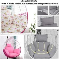 Chaise en Rotin Panier d'Intérieur pour la Maison, Meuble d'Extérieur pour Balcon et Jardin, Fauteuil Suspendu Œuf sur Pied, Balancelle de Patio avec Support