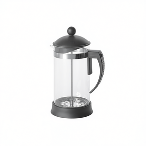 Cafetera Francesa de 8 Tazas, Vidrio Negro con Émbolo y Tapa de Acero Inoxidable - Product Image 2