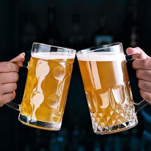 Verres à boire en gros, directement de l'usine, à prix abordable, pour la maison et le bar, y compris des mugs en verre avec anse et des mugs en verre pour jus et bière - Product Image 2