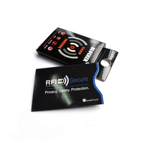 Security Anti-Theft Anti-Hacking RFID Blocking Aluminum Paper Card Sleeve Customizable Size Color for Credit/Debit/VISA Cards