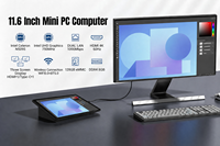Mini PC F11 con Pantalla Táctil de 11.6 Pulgadas, Intel N5095, Windows 11 Pro, Computadora Todo en Uno para Punto de Venta, Kiosco, Control Industrial