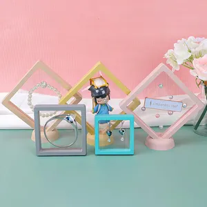 Transparent PE Film Jewelry Box Dustproof Color Suspended Jewelry Protection Box Display Stand jewelry box travel