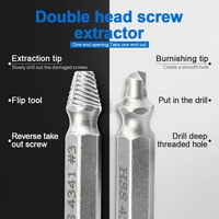 Kit d'accessoires pour outils électriques, extracteur de vis à double tête en titane HSS 4341 pour réparation de boulons cassés, 4/5/6 pièces