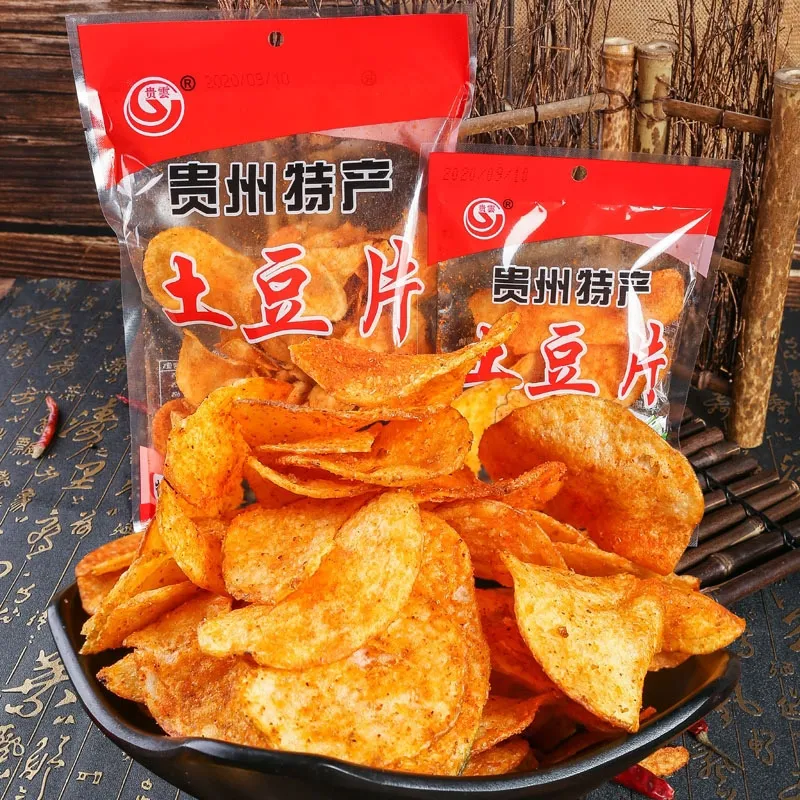 Niedriger Preis würzige Porzellan Essen Snacks Kartoffel Exotic Bagged Crispy Potato Chips