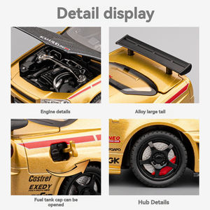 OEM 1:24 schaal diecast metalen Nissan GTR R34 model auto met openende deuren - verzamelbaar display speelgoed - Product Image 2