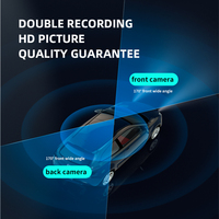 Lente dual WiFi Car Dash Cam Recorder Full HD 1080P Black Box DVR Gran angular Cámara frontal Video MP4 Formato Black Small Dash Cam