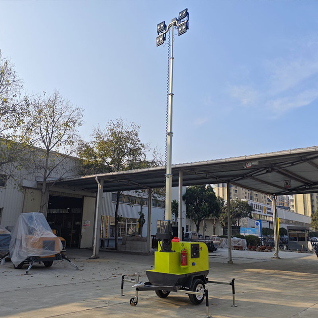 LED 5m 7m 9m Diesel Generators Lighting Tower Airport Dedicated Light Tower Trailer