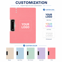 Portapapeles Plegable A4 con Logotipo Personalizado, Colores Pastel Morandi, Portapapeles de Plástico para Enfermería, para Médicos, Enfermeras, Material de Oficina