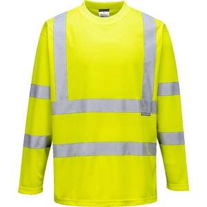 PORTWEST - S178YERXXL Yellow <b>high</b> visibility long sleeve <b>T</b>-<b>shirt</b> - EAN 5036108275106 HI-<b>VIS</b> WORKWEAR - Product Image 1