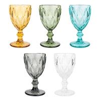 Vente en gros de gobelets à champagne colorés personnalisés en diamant rose et bleu pour mariage, verres à vin