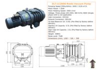 Système de pompe à vide rotative à palettes à basse pression DLT.2V275+LC2600 20HP OEM pour l'usinage industriel