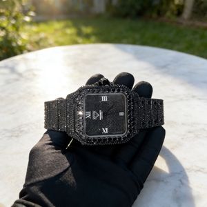 Relojes Automáticos de Alta Calidad con Moissanita Negra Vvs1 Color D para Hombre, <span class=keywords><strong>Reloj</strong></span> de Pulsera con Caja de Zafiro <span class=keywords><strong>Barato</strong></span> - Product Image 4