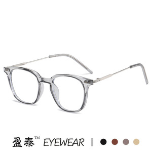 แว่นตาทรงเหลี่ยม TR90 ป้องกันแสงสีฟ้า เลนส์ใส ผู้ชาย กรอบขนาดกลาง เลนส์ PC - Product Image 2