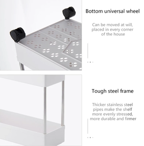 3 Tier/4 Tier <strong>Slim</strong> <strong>Storage</strong> Cart Mobile Shelving Unit Organizer Slide Out <strong>Storage</strong> Rolling Utility Cart Rack - Product Image 2