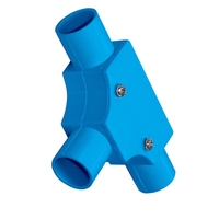 Raccords en PVC bleu anti-inflammables AC BF TB pour conduites et projets électriques, systèmes de câblage électrique
