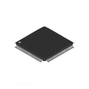 ส่วนประกอบวงจรอิเล็กทรอนิกส์หน่วยความจำ CY7C1386C-167AI 100 LQFP มีในสต็อก - Product Image 1