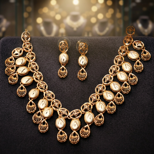 Venta al por mayor 14K 18K 24K oro lleno formando collares conjunto, joyería de moda, conjunto de joyería turca moderna, joyería de Latón chapado en oro. - Product Image 3