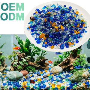 Perles de verre irrégulières colorées pour aquarium, gravier décoratif pour vases, décorations pour aquariums de poissons et tortues - Product Image 4