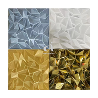 Panneaux muraux modernes en PVC 3D rétroéclairés par LED, imperméables, pour la décoration intérieure/extérieure des chambres et des centres commerciaux, autocollants