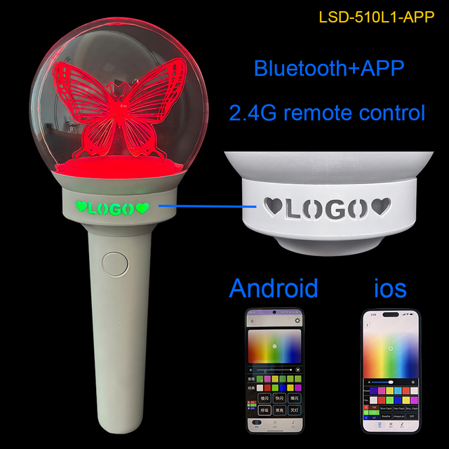 Hot Selling Bestsellers South Korea Concert Cheering LED ABS+PC Hand Light Stick Portable 600M Range Kpop Glowing