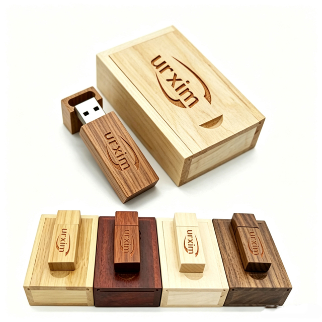 Eco-friendly USB FLASH MEMORY Stick Key Custom Logo Bulk Wood USB Pendrive for Wedding Gift