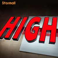 Letras de Canal 3D LED para Montaje en Pared Interior y Exterior, Letrero Publicitario de Acero Inoxidable, Clasificación IP67, CE, Empresas, Hospitales
