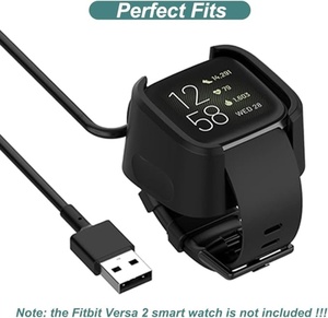<span class=keywords><strong>Fitbit</strong></span> <span class=keywords><strong>Versa</strong></span>/<span class=keywords><strong>Versa</strong></span> Lite/<span class=keywords><strong>Versa</strong></span> <span class=keywords><strong>2</strong></span> <span class=keywords><strong>chargeur</strong></span> de montre intelligente remplacement câble de charge en cuivre pur Dock avec blindage de tresse de veste TPE - Product Image 6