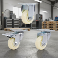Roulettes pivotantes en nylon pour meubles, design moderne, 2,5, 3, 4, 5 pouces, avec frein, pour usage extérieur