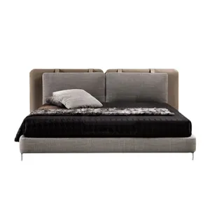 Gainsville Novo Design de móveis tecido cinza modern home quarto cama king size