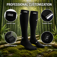 Chaussettes de compression en bambou doux pour les voyages et les longs trajets en avion, bas de soutien