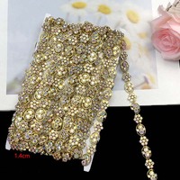 Accessoires de vêtements de scène strass en plastique dentelle couture bricolage Costume ethnique bandeau robe créative brillant cristal diamant garnitures