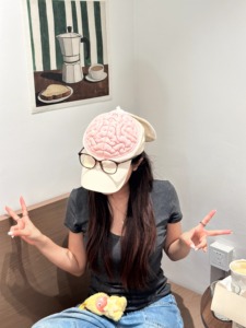 Nieuwigheid <span class=keywords><strong>Brain</strong></span> Cap Grappig Halloween-kostuumhoed - Unisex Beige Baseball Cap Gag Gift voor volwassenen Party Cosplay - Product Image 3