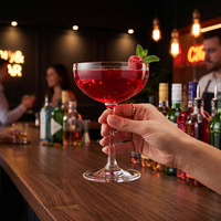 Verre à cocktail en forme de bol, coupe à martini, verre à vin rouge, design moderne, verre de barman pour usage domestique et fêtes avec logo