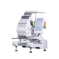 Machine à broder industrielle GC-MINI-C1201 pour la maison, machine à broder informatisée pour casquettes plates et t-shirts, machine à broder à tête unique