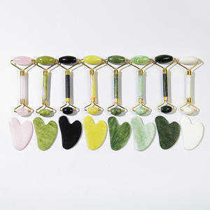 Alat Pijat Wajah Jade <span class=keywords><strong>Roller</strong></span> Berkualitas Tinggi Anti-Penuaan, Kit Penyembuhan Kristal Kuarsa - Product Image 2