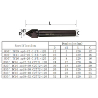 Portaherramientas de abocardado indexable TCMT, vástago recto, ángulo de un solo lado 15° °   20 °   25 °   35 °   40 °   45 °   50 °   55 °   60 °   70 °   Inserto TCMT11/16