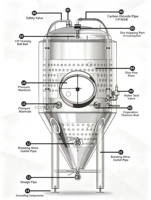 Réservoir de filtration en acier inoxydable avec charbon actif et sable de quartz, pompe à pression et PLC pour le prétraitement du lait