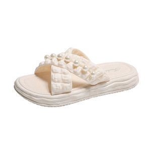 Sandales plates à bride cheville montantes pour femme, printemps-été, chaussures de plage d'extérieur antidérapantes et amortissantes - Product Image 1