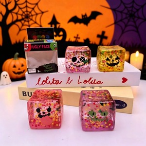 Maltose-shaped Water Cube Squishy Slow-Rebound Stress-Relief Toy Halloween Glitter Thermoplastic <b>Rubber</b> Maltose Candy Toy - Product Image 2