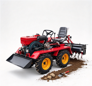 Mini-tracteur agricole diesel robuste, petite machine à motoculteur sur chenilles - Product Image 5