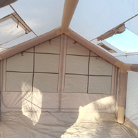 Tente gonflable automatique portable pour 3-4 personnes, quatre saisons, installation rapide, tissu Oxford, résistante aux intempéries, une chambre, pour le camping en plein air