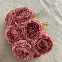Buket Bunga Peony Artifisial Mewah 7 Tangkai Model F2846 untuk Pernikahan di Rumah Tahun 2025, Penggunaan Dalam & Luar Ruangan, Grosir, Merek ANCEL
