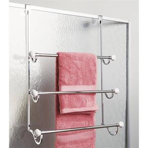 Portasciugamani da appendere sopra la porta con ganci, a 3 livelli, in <span class=keywords><strong>acciaio</strong></span> inossidabile, per l'organizzazione del bagno - Product Image 2