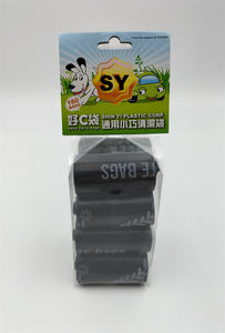 Prix d'usine 8 rouleaux de sacs de caca de chien en plastique noir écologique Production de Taiwan et éco-durable - Product Image 4