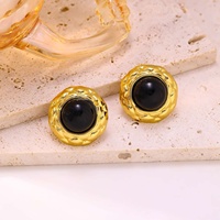 Boucles d'oreilles clous en acier inoxydable JINYOU 1993 avec zircon en forme de cœur, plaquées or 18 carats, tendance, cadeau pour anniversaire, bijoux de mode pour femmes