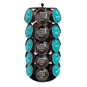 Nouveau Porte-Capsules <span class=keywords><strong>Dolce</strong></span> <span class=keywords><strong>Gusto</strong></span> en Métal Noir, Carrousel de Rangement à 5 Niveaux pour 35 Capsules - Product Image 1