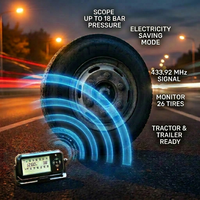 24 capteurs externes de roues 8mm camion TPMS en temps réel automatiquement l'information d'identification remplace la remorque