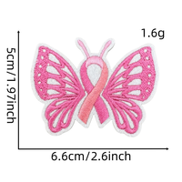Patch brodé personnalisé pour la Journée mondiale du cancer du sein, ruban faible MOQ, nœud rose, thermocollant, vente en gros pour vêtements